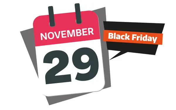 Černý Pátek 2024 Listopadu Kalendářní Datum Design Stock Obrázky