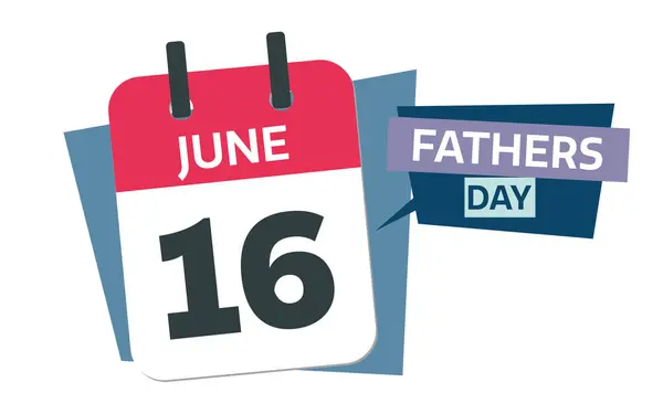 Den Otců 2024 Června Kalendářní Datum Design Stock Obrázky