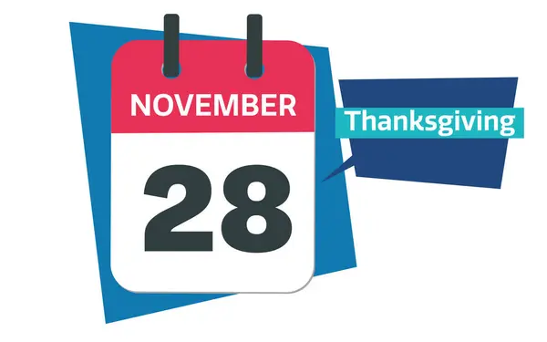 Thanksgiving 2024 November Kalenderdatum Design Stockfoto