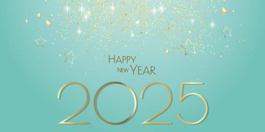 Mutlu yıllar 2025 tasarım afişi