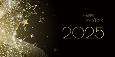 Mutlu yıllar 2025 tasarım afişi