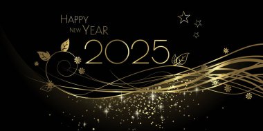 Mutlu yıllar 2025 tasarım afişi