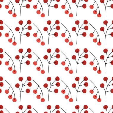 Parlak sonbahar ve turuncu renkte dalların sonsuz deseni. Soyut arkaplan dokusu. İzole et. Pankart, duvar kağıdı, ağ, poster, kart deseni. Davetiye için etiye, fiyat etiketi. Vektör. EPS