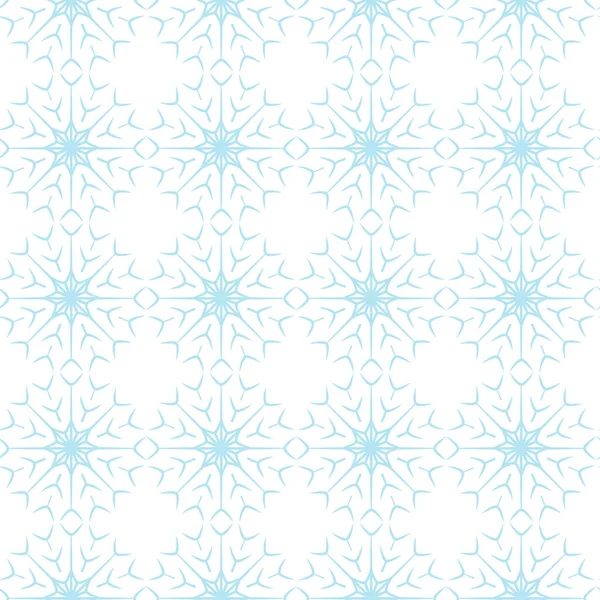 無限のパターンの概要流行の冬の色合いで透かし彫りの雪片 線画だ ベクトル繰り返しテクスチャ 孤立してる バナー はがき パンフレットや挨拶に適しています バックグラウンド ウェブ ラベルに適しています — ストックベクタ