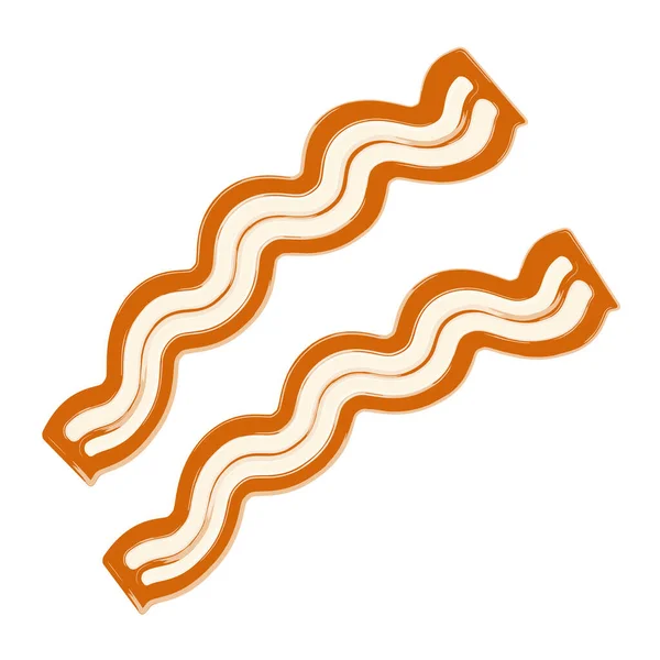 Bandes Bacon Frites Dans Des Teintes Tendance Aquarelle Nourriture Américaine — Image vectorielle