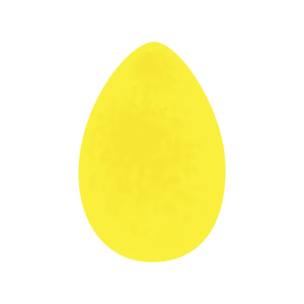 Resumen Huevo Pascua Brillante Acuarela Color Amarillo Pálido Moda Feliz — Vector de stock