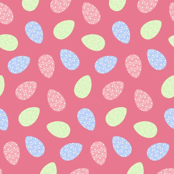 Değişik Renklerde Paskalya Yumurtaları Renksiz Paskalya Desenleri Mutlu Paskalyalar Lkbahar — Stok Vektör