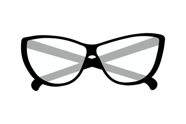 Brille Mit Schwarzem Rahmen Und Klaren Gläsern Glücklicher Tag Für — Stockvektor