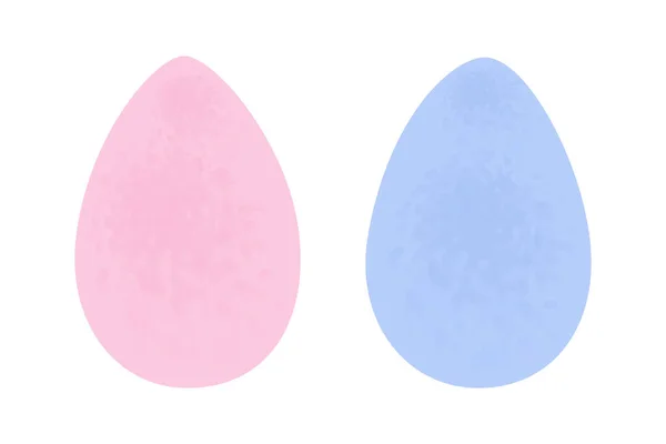 Σύνολο Από Πασχαλινά Αυγά Μοντέρνο Ροζ Και Μπλε Χρώμα Χριστός — Διανυσματικό Αρχείο