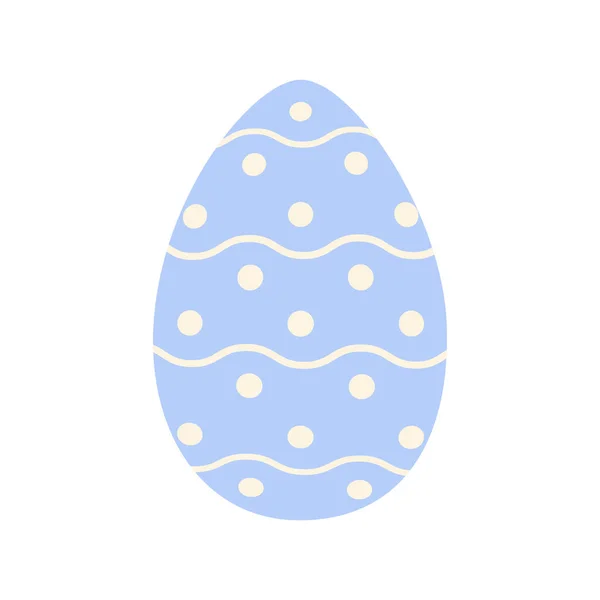 Πασχαλινό Αυγό Μοντέρνο Μπλε Χρώμα Ένα Απλό Μοτίβο Κυματιστές Γραμμές — Διανυσματικό Αρχείο