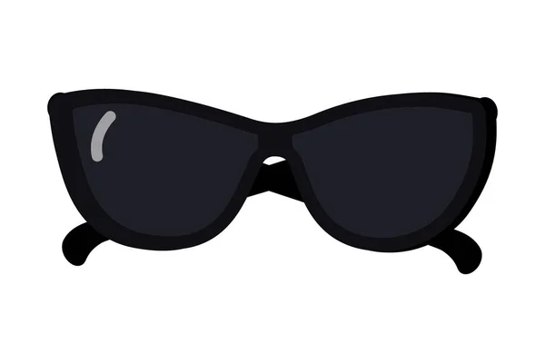 Abstrakte Sonnenbrille Mit Dunklen Gläsern Und Schwarzem Rahmen Hallo Sommer — Stockvektor