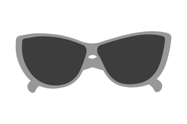 Graustufenbrille Mit Dunklen Gläsern Glücklicher Sonnenbrillentag Hallo Sommer Aufkleber Symbolbild — Stockvektor