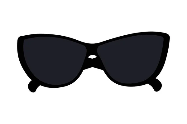 Abstrakte Stilisierte Sonnenbrille Mit Dunklen Gläsern Schwarzen Rahmen Hallo Sommer Vektorgrafiken