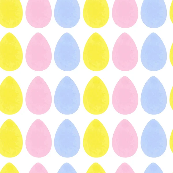 Endless Pattern Easter Eggs Trendy Pale Hues Happy Easter Holiday — Stock Vector