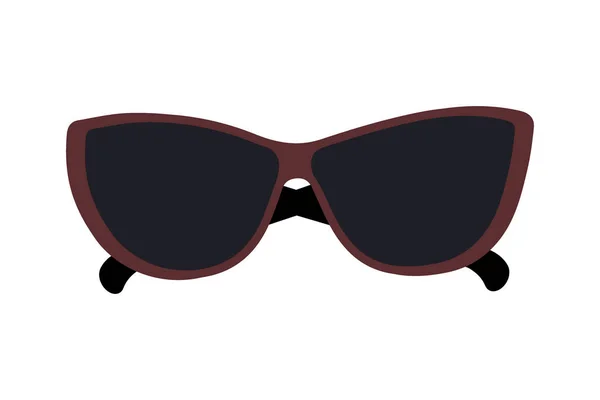 Abstraktes Bild Einer Sonnenbrille Mit Dunklen Gläsern Braunen Rahmen Hallo — Stockvektor