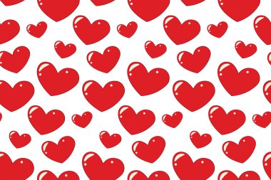 Renkli gölgelerde çizgi film tarzında kusursuz kupa deseni. İzole et. Paket, duvar kağıdı, afiş, broşür, tebrik kartı, davetiye kartı, fiyat, etiket ya da internet için tasarım. Vektör. EPS. Sevgililer Günü.