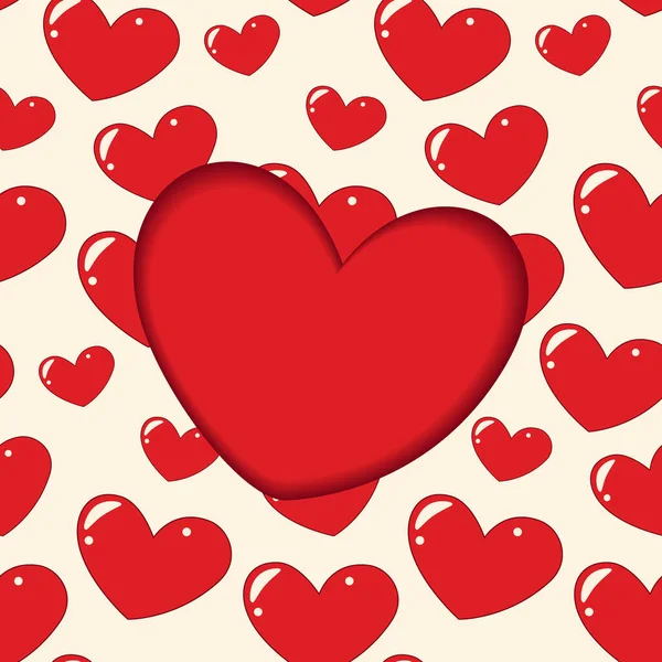 Design Für Den Valentinstag Gruß Papercut Stil Mit Herzmuster Trendigen — Stockvektor