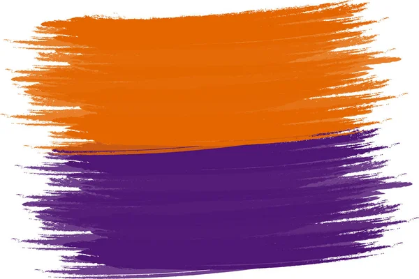 Векторный Штрих Кистью Модных Цветах Хэллоуина Оранжевый Фиолетовый Принято Изолировать — стоковый вектор