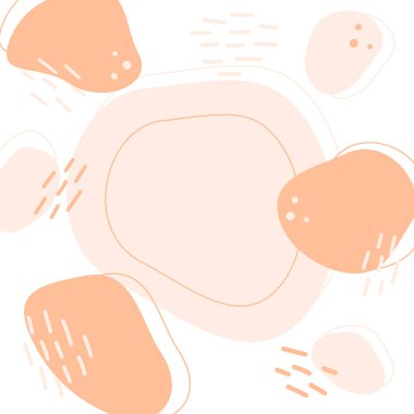 Moda tek renkli şeftali rengi renginde benekler ve vuruşların fotokopi alanına sahip soyut arkaplan dokusu. İzole et. EPS. Çerçeve sınırı, harf, kart veya afişler, tanıtım ve diğer şeyler için vektör tasarımı kavramı