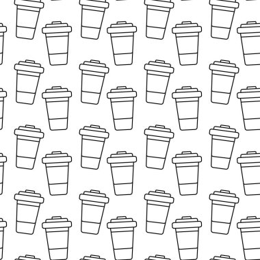 Tek kullanımlık kahve fincanlarının kapağı pürüzsüz. Duvar kağıdı için soyut arkaplan dokusu. İzole et. EPS. Paketleme veya web, kartlar, posterler, afişler, broşürler, fiyat, etiket veya tanıtım için vektör