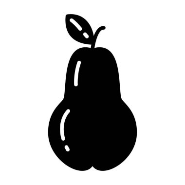 Armut Biçimli Siluet Sonbahar meyvesi Yaprak Simgesi Pointer Kartları veya Web Tasarım Konsepti EPS Vector Posteri, afiş, broşür, reklam veya fiyat etiketi, etiket fikri