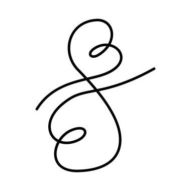 8 numaralı sürekli hat. Minimalist tarzda sekiz numaralı El harfi tasarım konsepti. Çizgi Sanat. İzole et. EPS Vektörü. Kartlar, poster, afiş, broşür, fiyat etiketi, etiket veya internet, tanıtım mektupları fikri