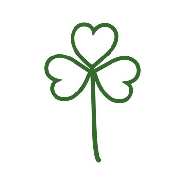 Outline Shamrock tree leaf clover Isolated on transparent background. St Patricks day symbol idea. Irish independence emblem concept. Vector for greeting card, poster, banner, tag, label or web, promo clipart