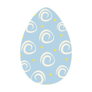 Paskalya yumurtası soyut el yapımı süs. Paskalya kutlaması tasarım elemanı konsepti. İzole Vektör illüstrasyonu Simge Kartları, poster, afiş, broşür veya web tanıtımı, fiyat, etiket, kitapçık