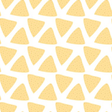 Nachos Tortilla pürüzsüz desenli yumuşak sarı Nachos Günü arkaplan desenli duvar kağıdı. İzole Vektör illüstrasyon Paketleme veya web tanıtımı, kartlar, posterler, afişler, broşürler veya fiyat etiketleri