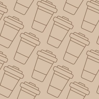 Tek kullanımlık bardakların kapağı Dynamic Diamless desenli modaya uygun monokrom kaslı minimalistik. İzole edilmiş Vektör illüstrasyon Duvar Kağıdı, ambalaj veya web tanıtım broşürleri, afiş, kartlar, etiketler, etiketler