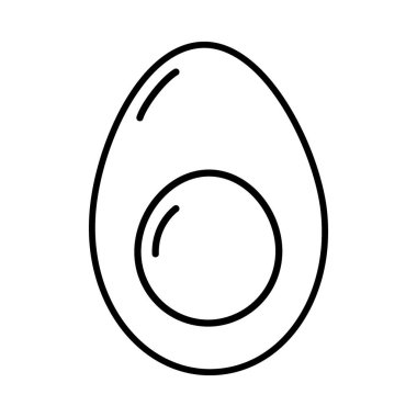 Yarı haşlanmış yumurta sarısı ve çatlak yumurta kabuğu Linear Icon çıkartması logo fikri Minimalizm Kümesi 2. İzole Vektör illüstrasyon Tematik kartları veya web tanıtım pankartları, broşürler, yazıcı materyalleri veya etiketler