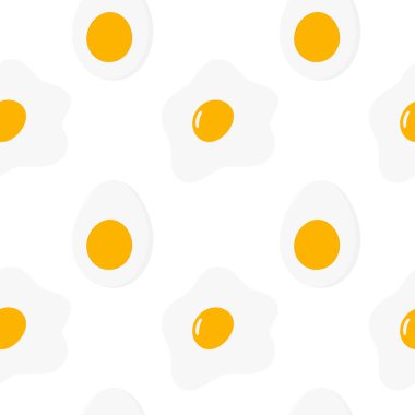 Yumurtanın yarısı haşlanmış yumurta sarısı, pürüzsüz yumurta sarısı, yumurta günü yemeği veya duvar kağıdı fikri. İzole Vektör illüstrasyon Tematik veya menü kartları, web tanıtım afişi, broşürler, poster, etiket, etiket