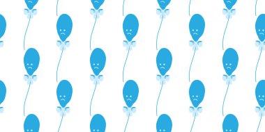 Monokrome Blue Monday 'de ipsiz ve pürüzsüz desenli balon. Arka plan fikri. İzole Vektör illüstrasyon Tematik Kartlar, poster veya web tanıtım afişi, broşürler, yazıcı materyalleri