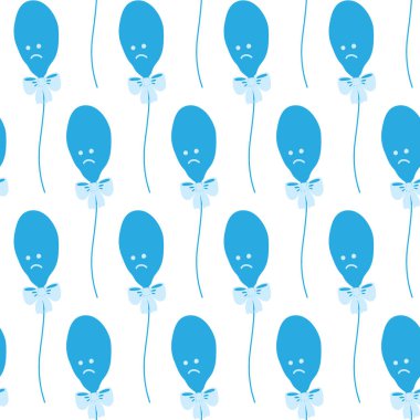 Monokrome Blue Monday 'de ipsiz ve pürüzsüz desenli balon. Arka plan fikri. İzole Vektör illüstrasyon Tematik Kartlar, poster veya web tanıtım afişi, broşürler, yazıcı materyalleri