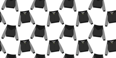 Fermuarlı, minimal desensiz desenli, tek renkli arka plan desenli stilize kapüşonlular. İzole Vektör İllüstrasyon Gardırobu Tematik Kartlar arka plan veya tanıtım afişi, broşürler, fiyat etiketleri