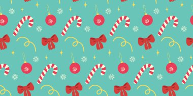 Şeker Çubuğu Noel Oyuncak Kartanesi Dekoratif yıldızı Kusursuz Kış Tatili Şenlik Arkaplanı. İzole edilmiş Vektör illüstrasyonu Noel Temalı Kutlama Kartları Paket kağıdı, afiş, etiket arkaplanı