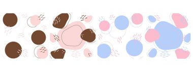 El Çizimi Renkli Benekler ve Çizgiler Soyut Arkaplan ve Çerçeve Kenar Kopyası Alan Şablonu Paketi. İzole Göz, Vektör illüstrasyonunu yakalıyor. Tebrik kartları, afişler, broşürler, tanıtım arkaplanı fikri.