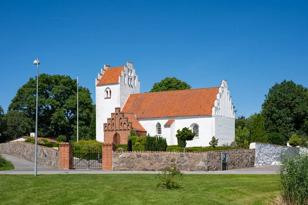 Hvedstrup Denemarken Juli 2023 Buiten Kerk Het Dorp Hvedstrup Gemeente — Stockfoto