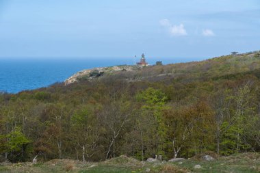 Molle, Sweden - May 3, 2022: Kullen Lighthouse at Kullaberg Nature Reserve clipart