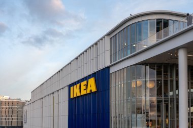 Kopenhag, Danimarka - 10 Kasım 2023: Orta Kopenhag 'daki IKEA mağazasının dışı