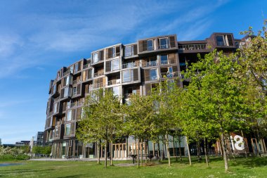 Kopenhag, Danimarka - 06 Mayıs 2025: Tietgenkollegiet The Tietgen Residence Hall, Lundgaard ve Tranberg tarafından tasarlandı.