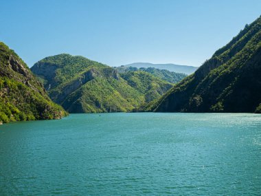 Koman lake in Albania