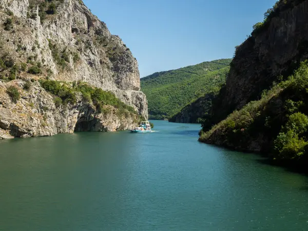 Koman lake in Albania