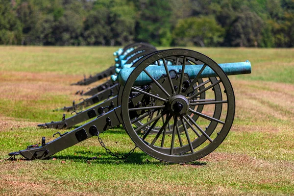 Vista Lateral M1857 Pounder Azul Napoleão Canhão Guerra Civil Americano — Fotografia de Stock