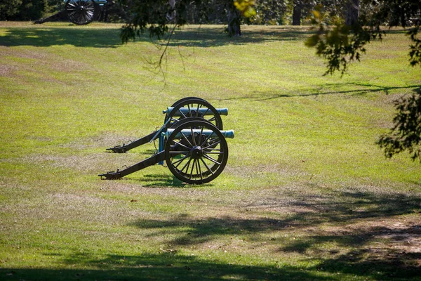 Vista Laterale Pounder Blu M1857 Napoleone Cannone Guerra Civile Americano — Foto Stock