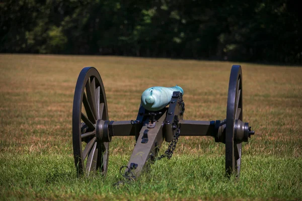 Back View Blue M1857 Pounder Napoleon American Civil War Cannon — Stock Photo, Image