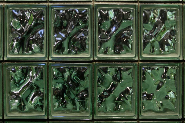 緑のガラスのキューブのテクスチャの背景 — ストック写真