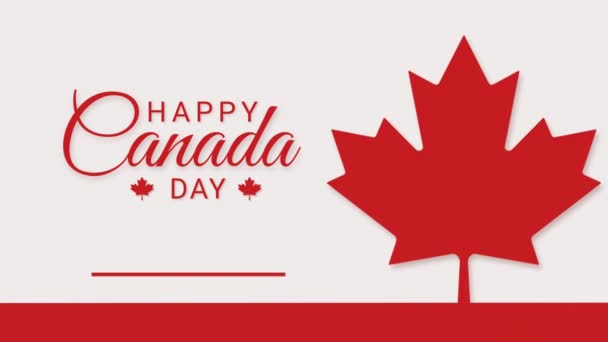 Animado Fondo Bandera Canadá Con Animación Texto Bueno Para Evento — Vídeos de Stock