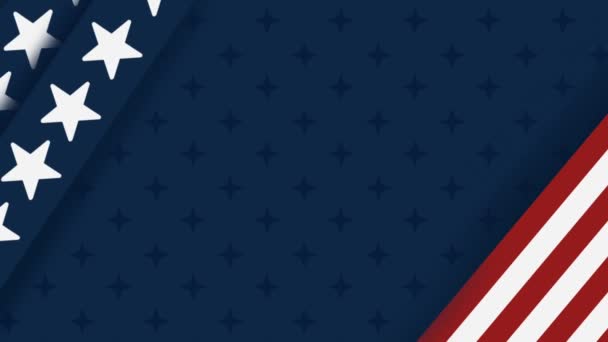 Animated American Flag Background Free Space Your Text Good Country — Stock Video
