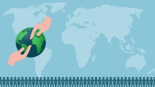 Bannière Affiche Animation Journée Mondiale Population — Video
